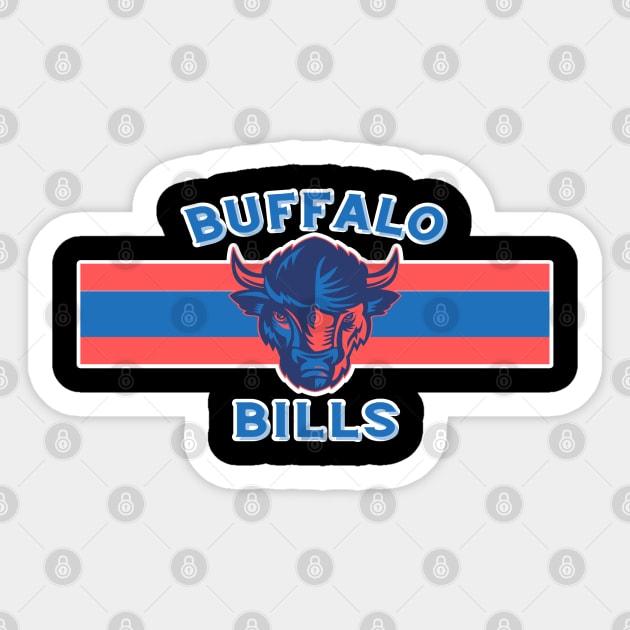 Buffalo Bills Modern Design T-Shirt Sticker by JB Tee